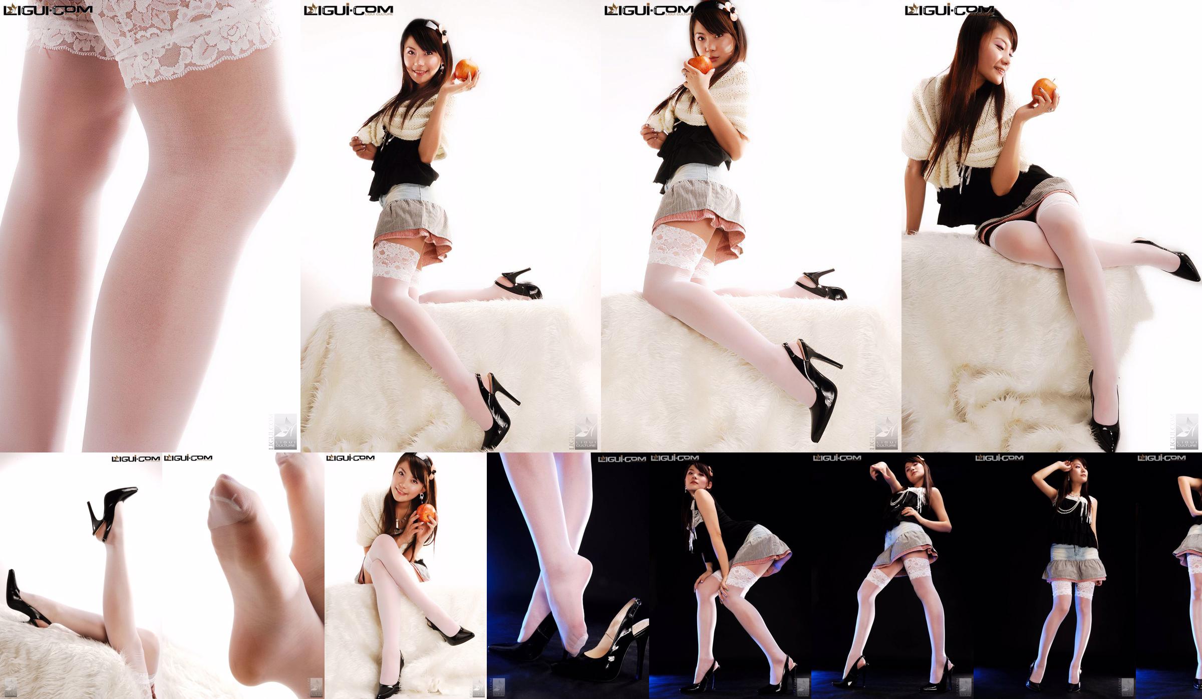 [丽柜 LiGui] นางแบบ Long Yang "ภาพขาวดำ Aurora Borealis" Silk Foot No.24e497 หน้า 1