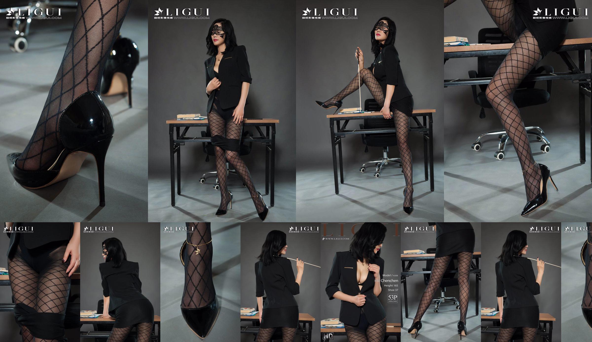 Bein Model Chen Chen "Schwarze Seidenmilf" [Ligui Liguil] Internet Beauty No.999a36 Seite 1