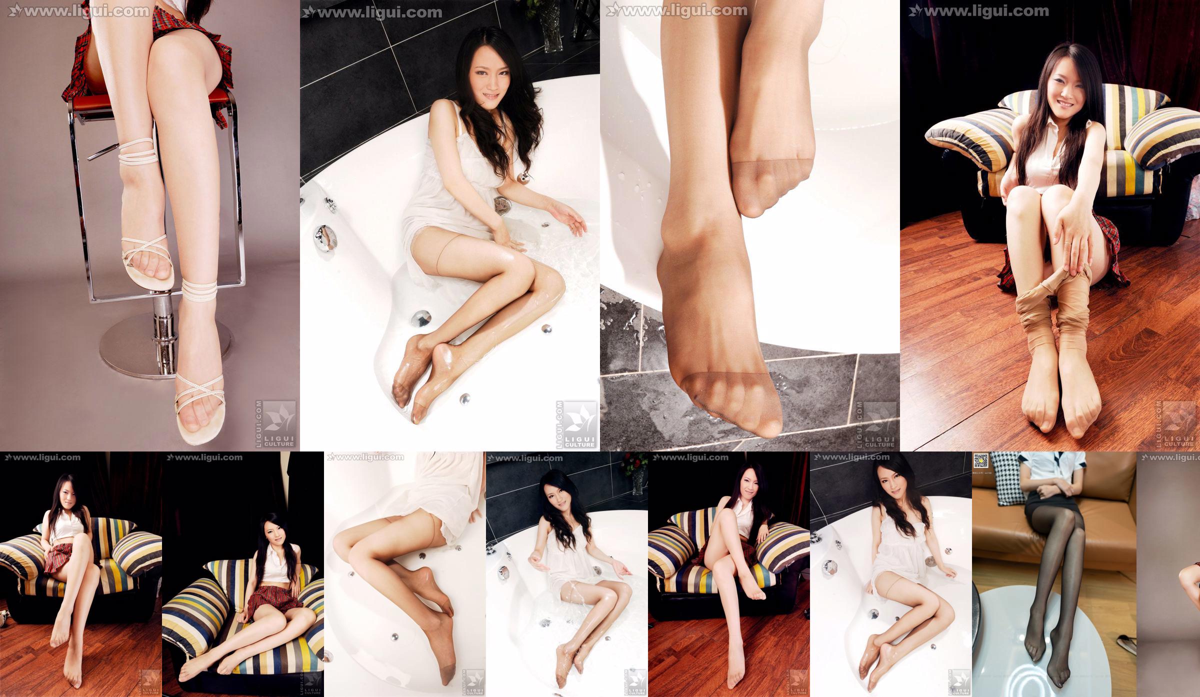 Model Wen Ting "Süße und süße Fleischstrümpfe mit hohen Absätzen" [丽 柜 LiGui] Foto von schönen Beinen und Jadefüßen No.a909fe Seite 1
