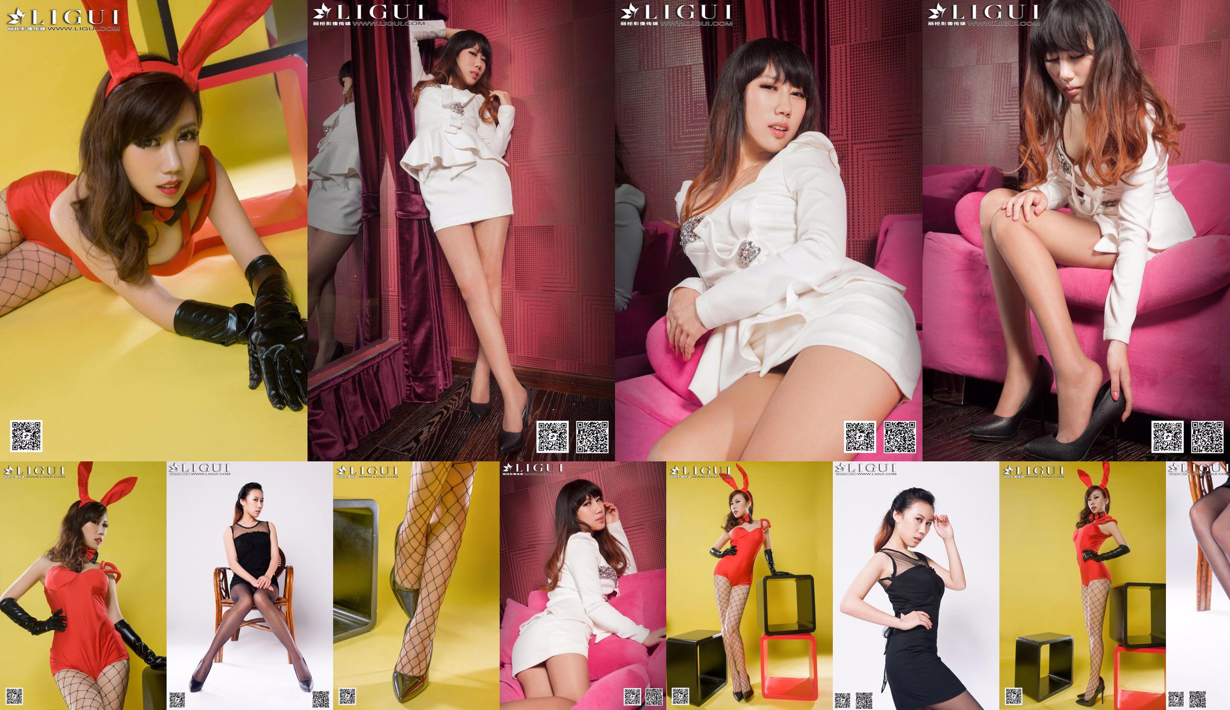 [丽 柜 LiGui] Modella Karin "Bunny Girl in Fishnet Stockings" Beautiful Legs and Jade Feet Photo Picture No.d55939 Pagina 1